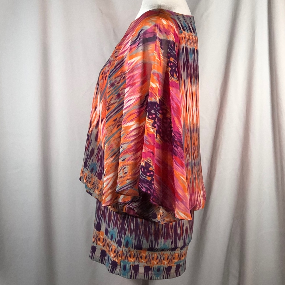 Ikat Patterned Flutter Blouse - image 2